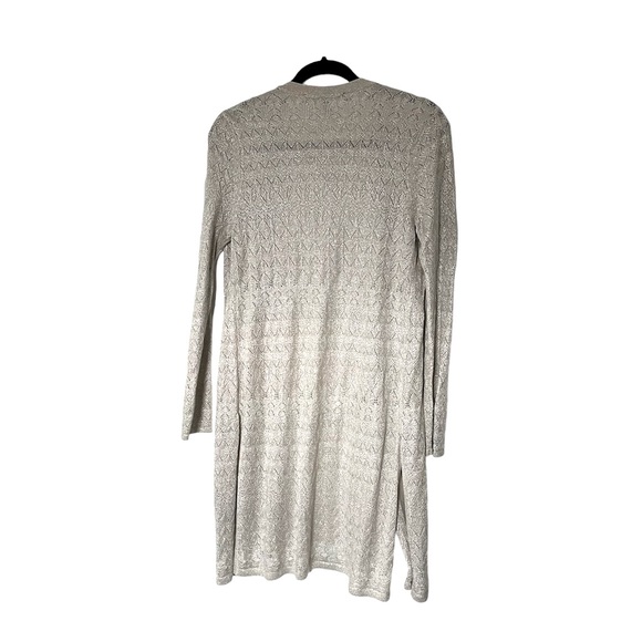 WHBM•metallic open front midi cardigan XS EUC - Picture 3 of 6